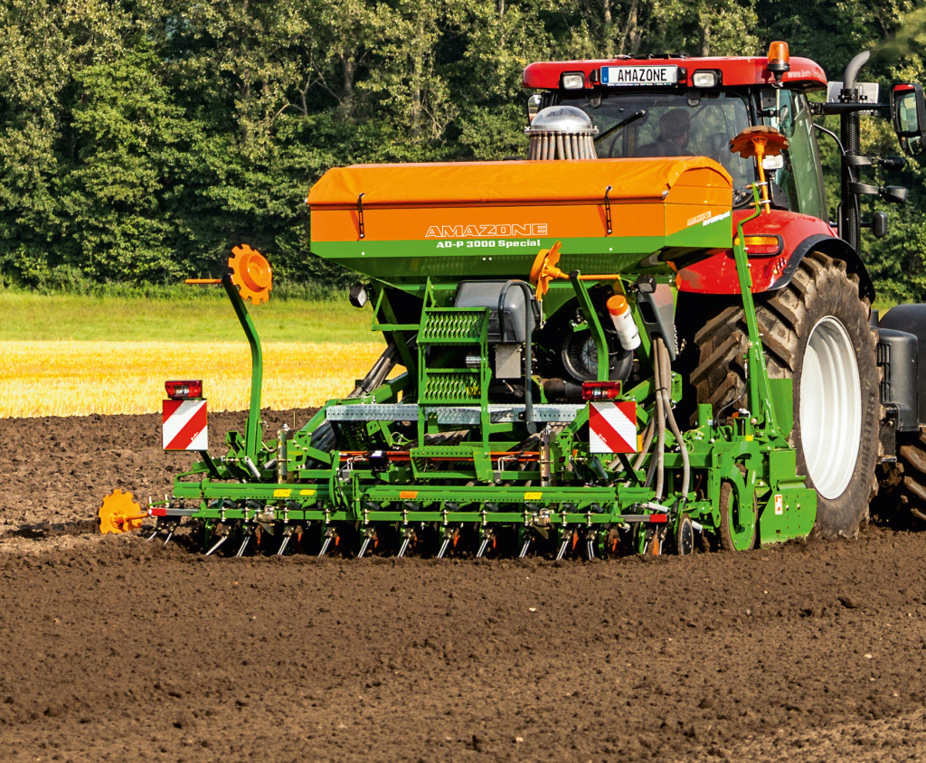 Neue Sämaschine Amazone ADP Special mit elektrischer Dosierung