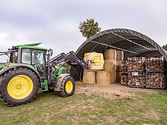 Toolport GmbH Rundbogenhalle 9,15x12m Lagerzelt Zelthalle Leichtbauhalle NEU