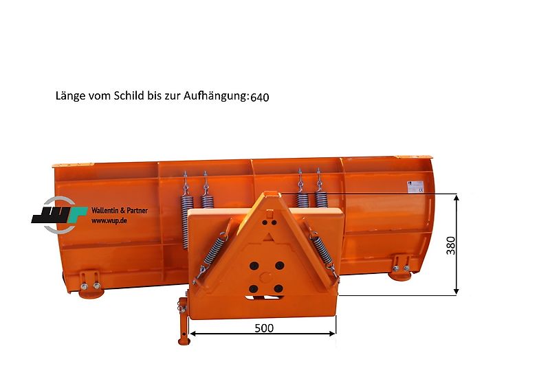 www.wupodo.de - Wallentin & Partner GmbH Schneeschiebeschild | Schneeschild | Schneeräumschild 1,50m hydraulisch