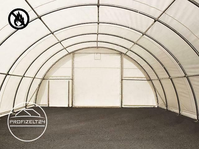 Toolport GmbH Rundbogenhalle 9,15x20m Lagerzelt Zelthalle Industriezelt grün