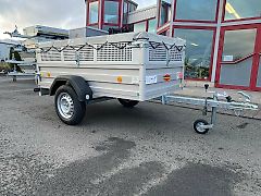 Böckmann Anhänger TL-AL 2111/75 mit Laubgitter und Flachplane 750