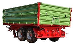 Pronar Tandemdreiseitenkipper, T 663/2; 9,7 / 8 to, Druckluft + Auflauf, NEU