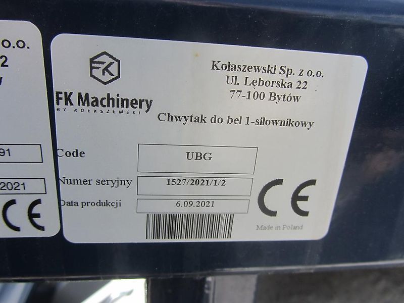 FK Machinery Rundballenzange UBG mit 1 Zylinder