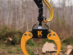 Holzzange 1250 mm Holzgreifer mit Rotator 0,21 m2 Zapfen Forstgreifer Rückezange