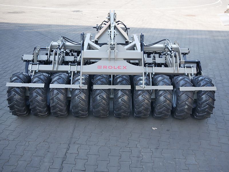 MD Rol-Ex Scheibenegge mit Hitch und Reifenpacker 2,5m - 4,0m AUTW