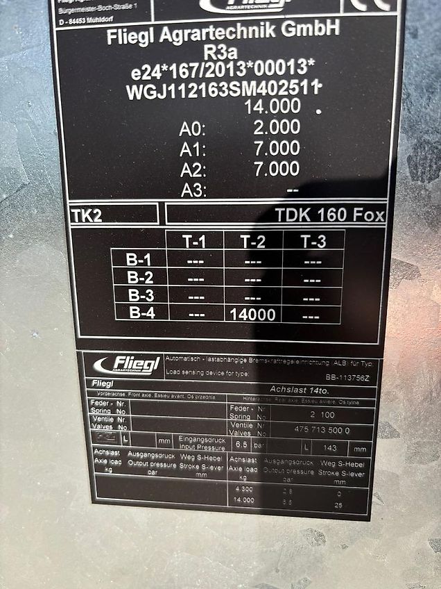 Fliegl TDK 160 FOX Dreiseitenkipper / Mulde