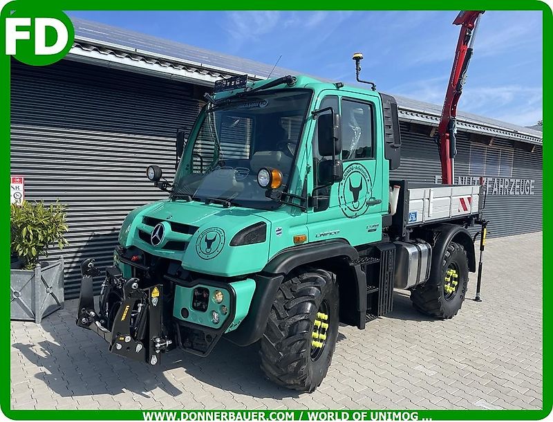 Mercedes-Benz Unimog U318 mit Ladekran aus Ez.2014, 1a Zustand , Leasing-Finanzierung mgl.