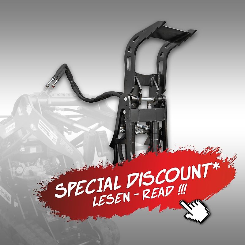 Jansen Holzverladezange für Kompaktlader Jansen KL-200, Skid Steer, Holzgreifer