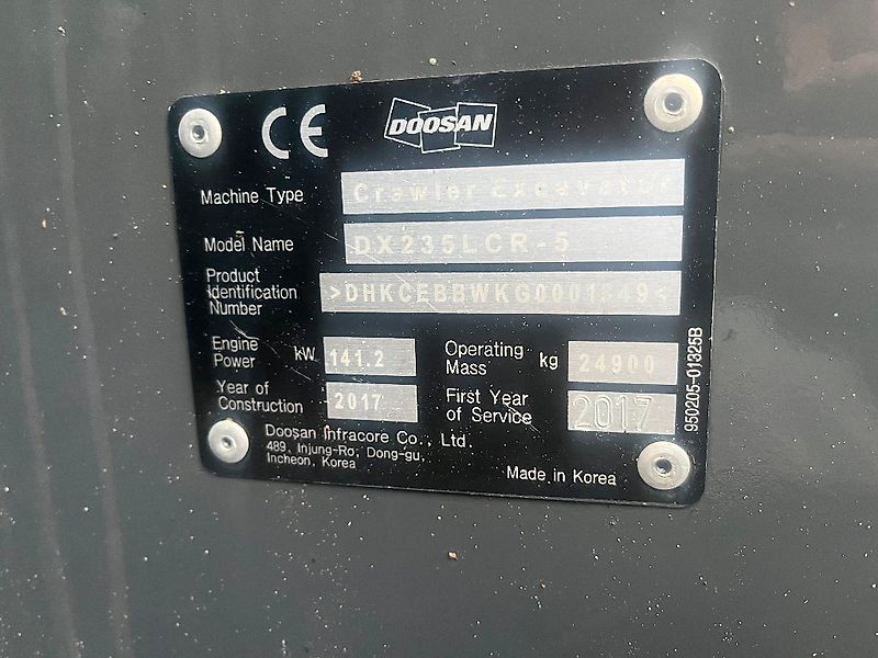 Doosan DX 235 LCR / Engcon, 3 kauhaa, Rasvari