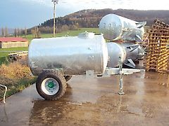 AGRITECH Wasserwagen 2000 Liter verzinkt Wasserfass Weidefass