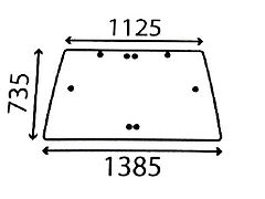 Landini SZYBA TYLNA LANDINI LEGEND ZIELONA  3555023M3