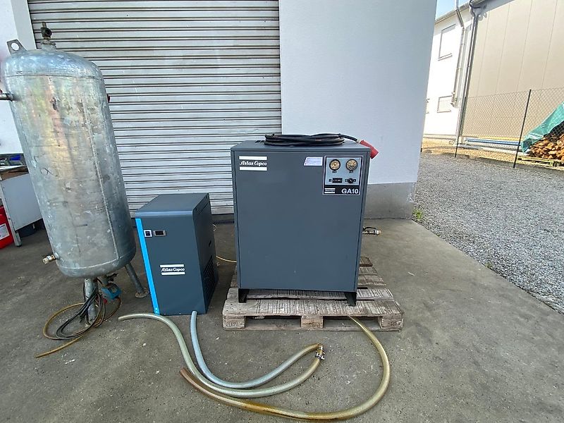 Atlas Copco GA10 Kompressor mit FX50 Kältetrockner und Kessel