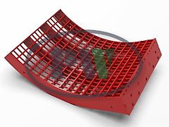 PW Rotor-Dreschkorb l.S. großes Korn 86999090 – Ersatzteil passend für CASE IH