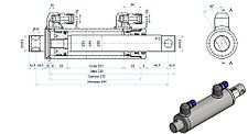 MSW-GmbH doppeltwirkender Hydraulikzylinder