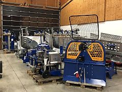 Binderberger Holzspalter Spalter Kreissäge Förderband Rückezange