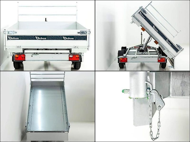 Debon Dreiseitenkipper 180x306 2,6t|E-Pumpe|Rampen|Stützen