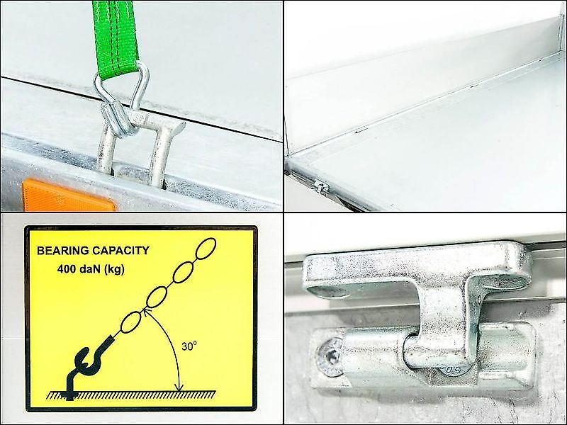 Debon Dreiseitenkipper 180x306 2,6t|E-Pumpe|Rampen|Stützen